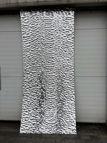 Panel ścienny z włókna bambusowego WPC Big Silver Wave 280 cm x 122 cm x 5 mm