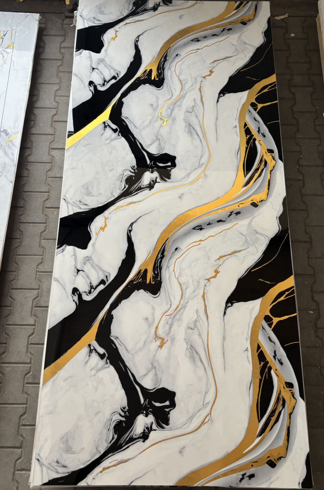 Black Gold Flow Połysk 280 cm x 122 cm