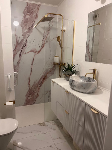 Biały Beż Połysk 280 cm x 122 cm