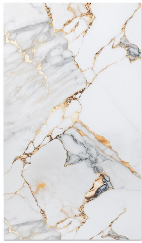 Biało Złoty Marmur 280 cm x 122 cm