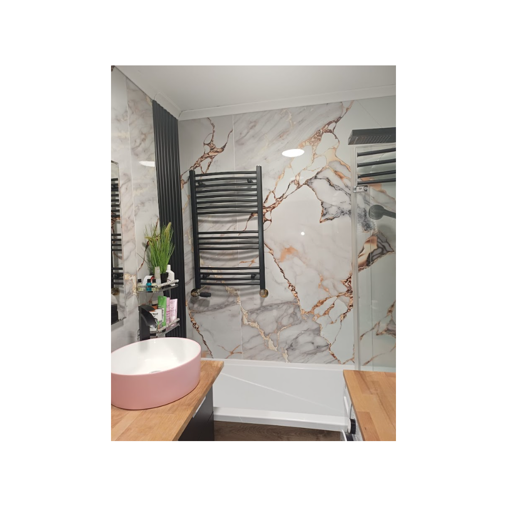 Biało Złoty Marmur 280 cm x 122 cm