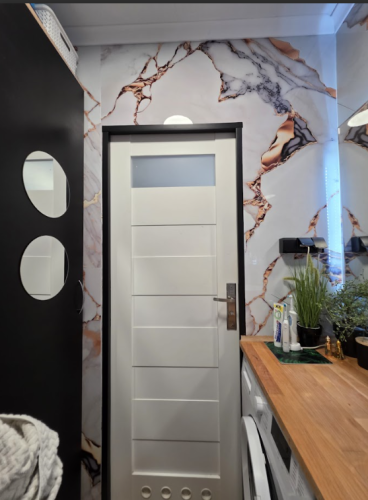 Biało Złoty Marmur 280 cm x 122 cm