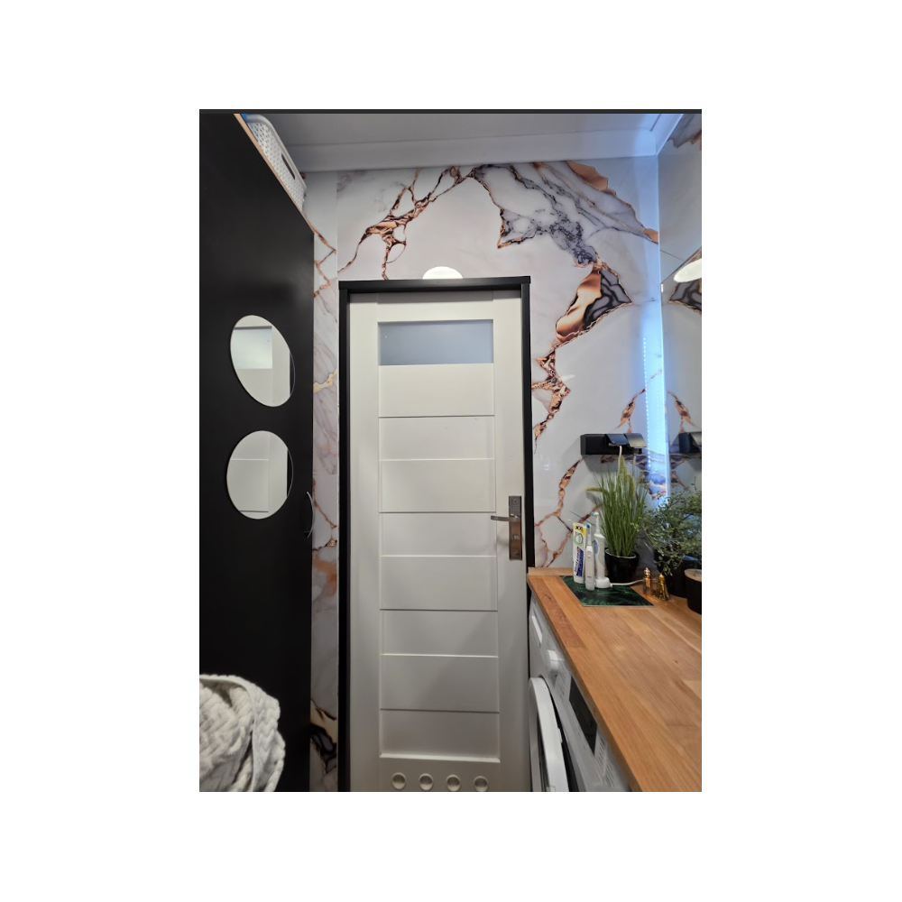 Biało Złoty Marmur 280 cm x 122 cm