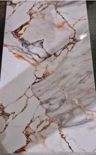 Biało Złoty Marmur 280 cm x 122 cm