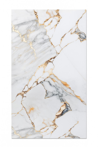 Próbka Płyty PCV Biało Złoty Marmur